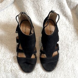 Lucky Brand Sandal Wedges- Black size 8.5